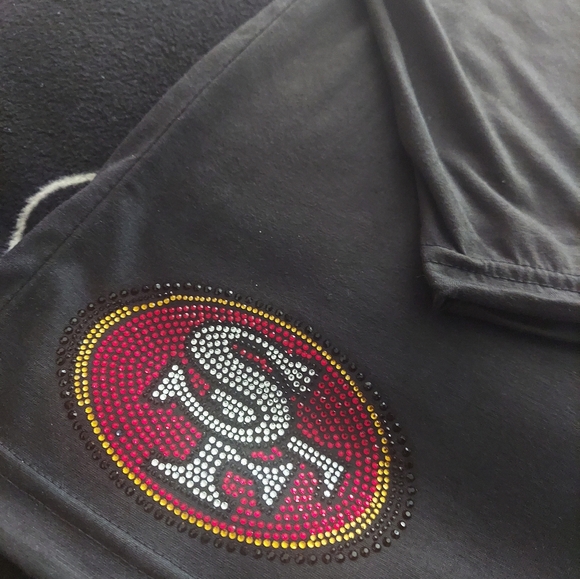 Black 49ers Rhinestone Sweatshirt - Picture 4 of 4